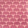 Tissu Art Déco rose orangé