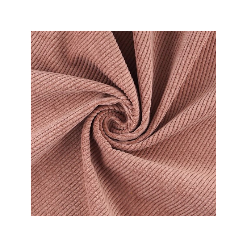 Velours côtelé vieux rose