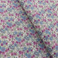 Tissu fleuri violet