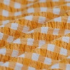 Tissu vichy jaune moutarde