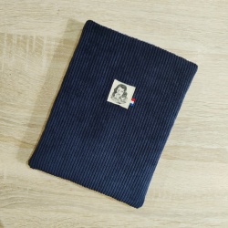 Pochette à livres [broché] Velours Côtelé Bleu Marine