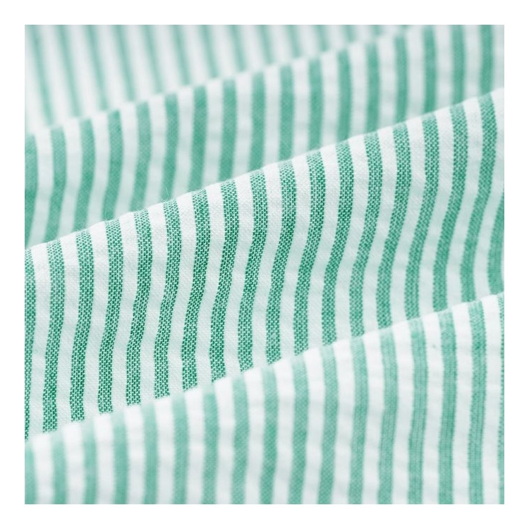 Tissu rayures vert