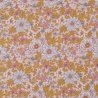 Tissu fleuri rose jaune