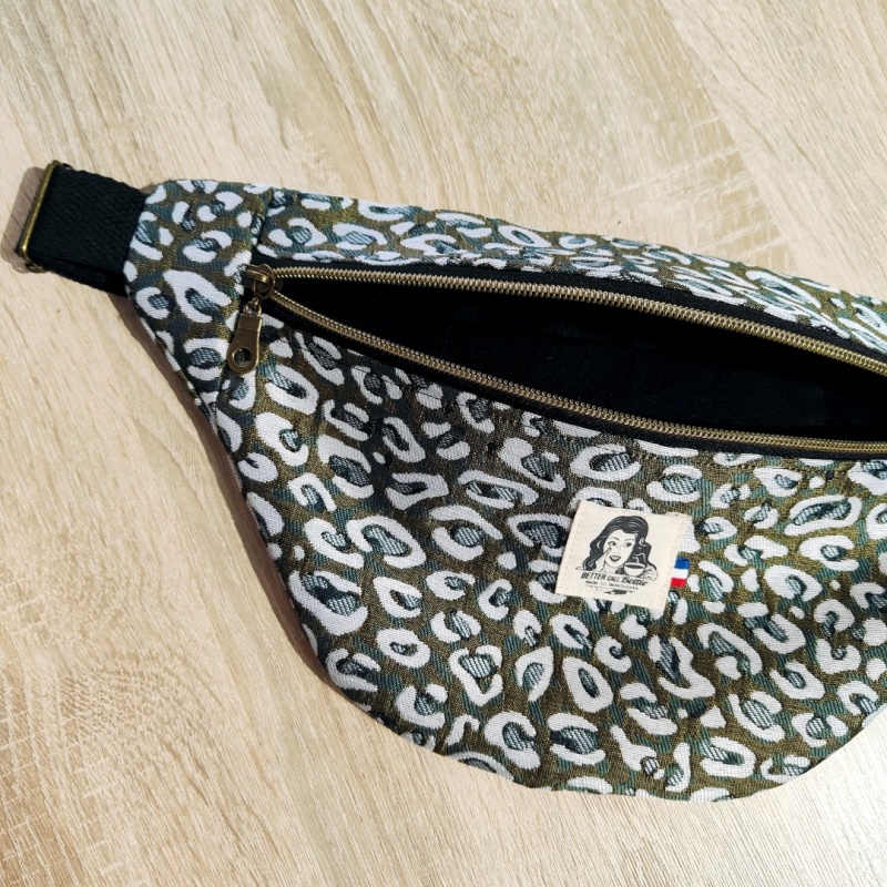 Sac Banane Léopard Kaki