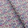 Tissu fleuri bleu et violet