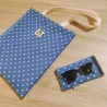 Tote bag jean à pois