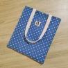 Tote bag jean à pois