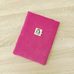 Pochette à livres [poche] Velours Côtelé Rose Fuchsia