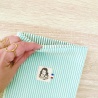 Pochette à livres [poche] Velours Côtelé Vert Menthe