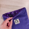 Pochette à livres [poche] Velours Côtelé Violet Sorcière Halloween