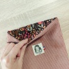 Pochette à livres [poche] Velours Côtelé Rose Automne