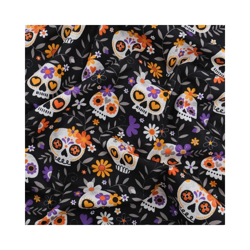 Tissu dia de los muertos